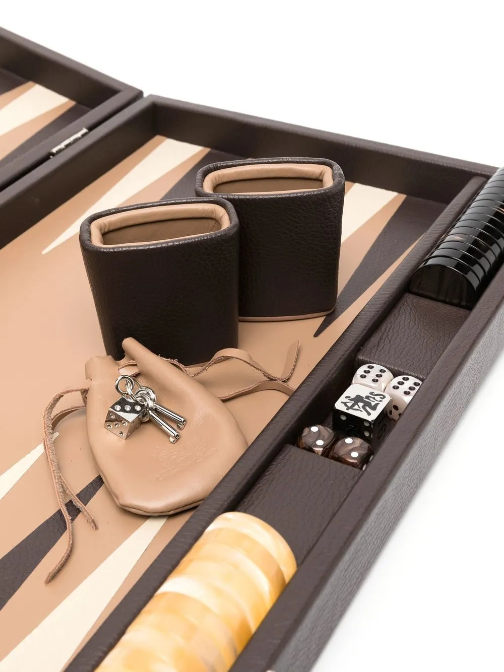 Hector Saxe Brown Baptiste Large Backgammon Set In Brown