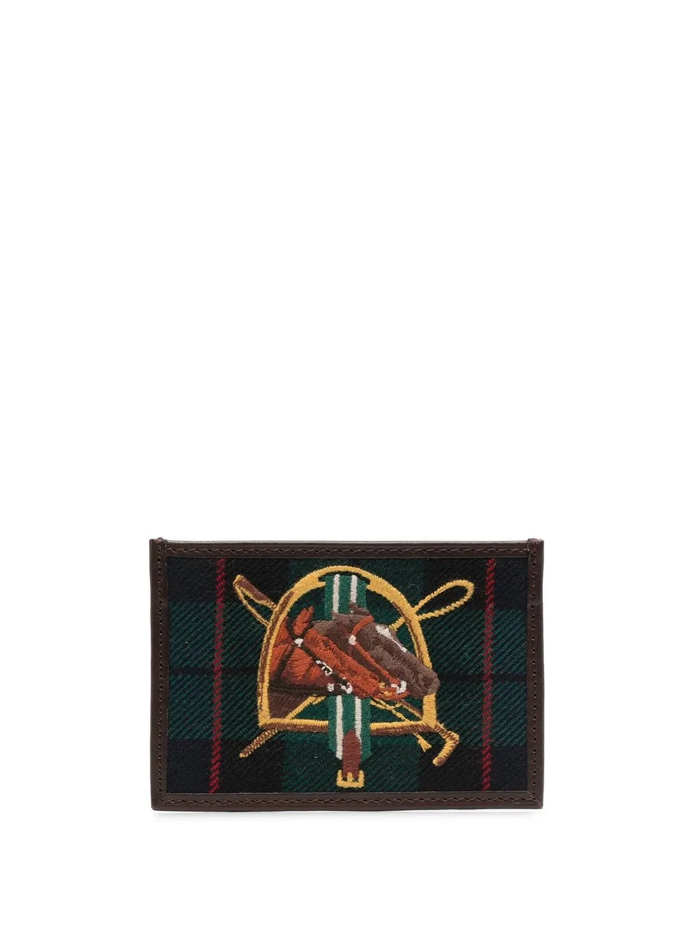 

Polo Ralph Lauren horse-embroidered card holder - Brown
