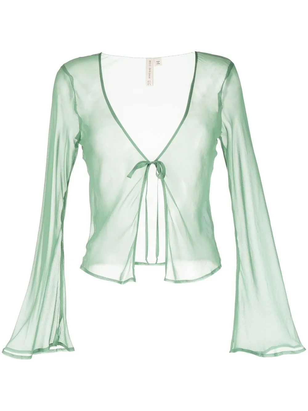 

BEC + BRIDGE Cheri plunging V-neck mesh top - Green