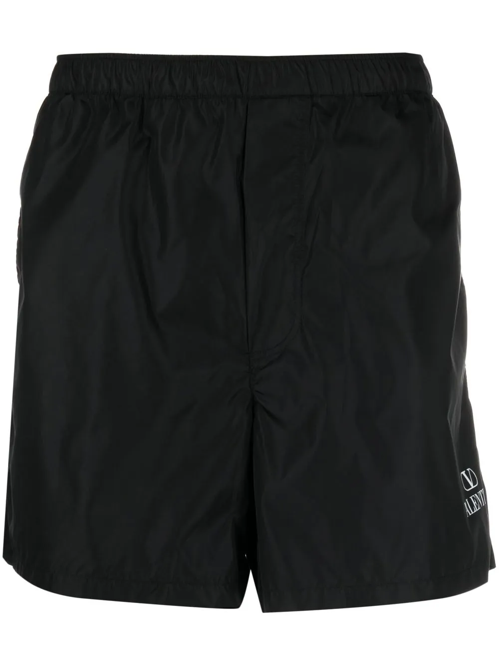 

Valentino shorts de playa con logo estampado - Negro