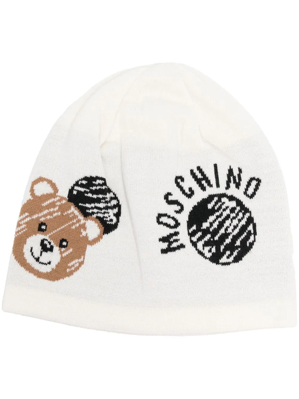 

Moschino gorro tejido Teedy Bear - Blanco