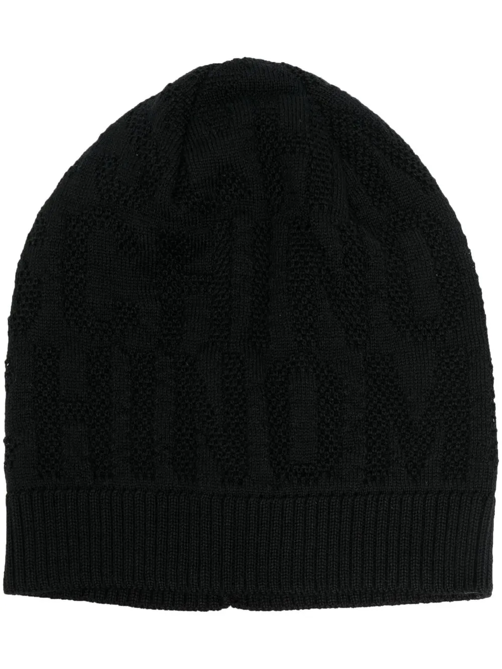 

Moschino gorro tejido de canalé - Negro