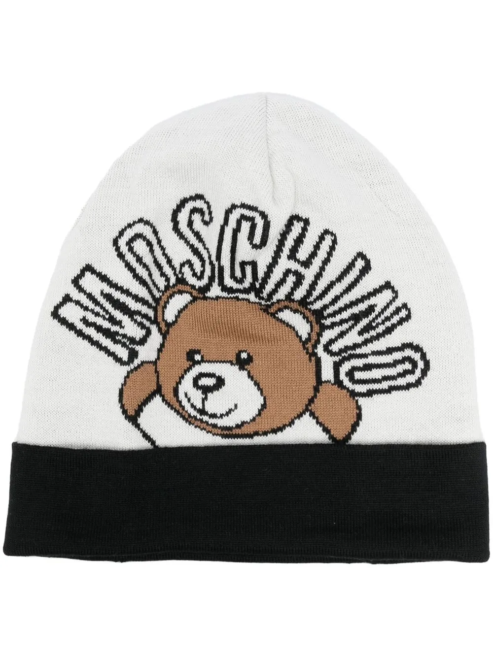 

Moschino gorro tejido con motivo Teddy Bear - Azul