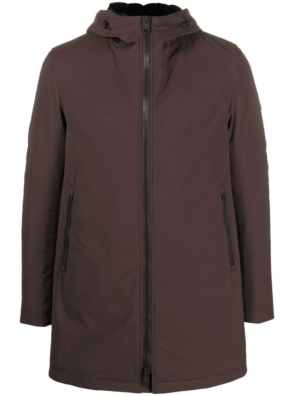 Herno zipped hooded jacket - Brown