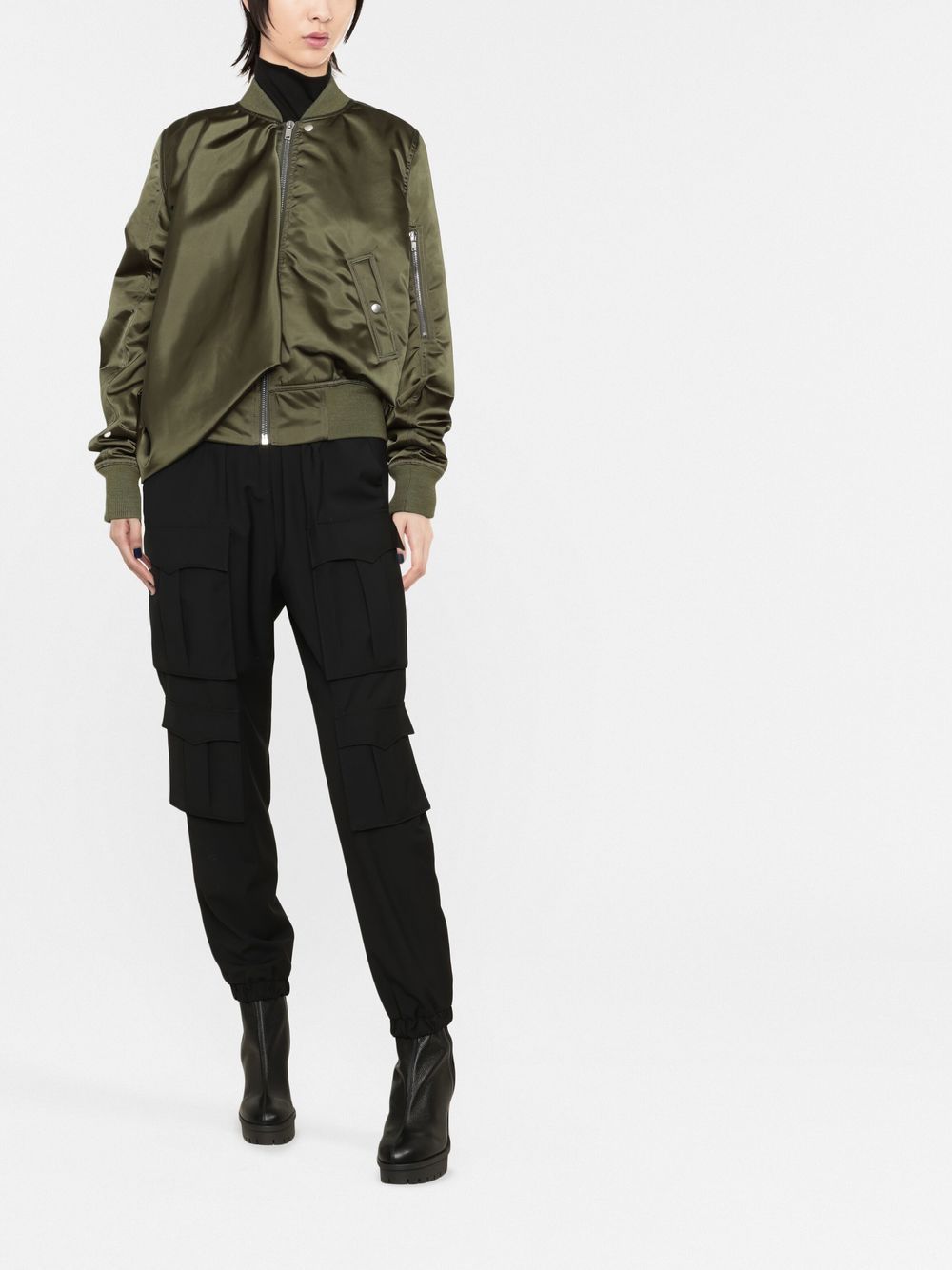 Rick Owens Asymmetrisch bomberjack - Groen