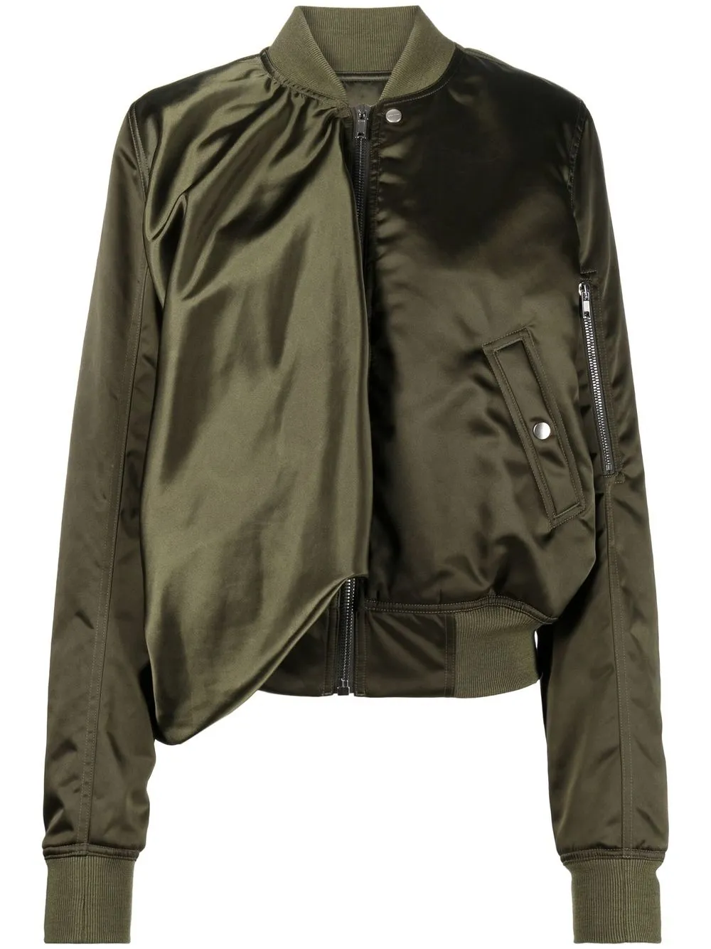 

Rick Owens chamarra bomber asimétrica - Verde