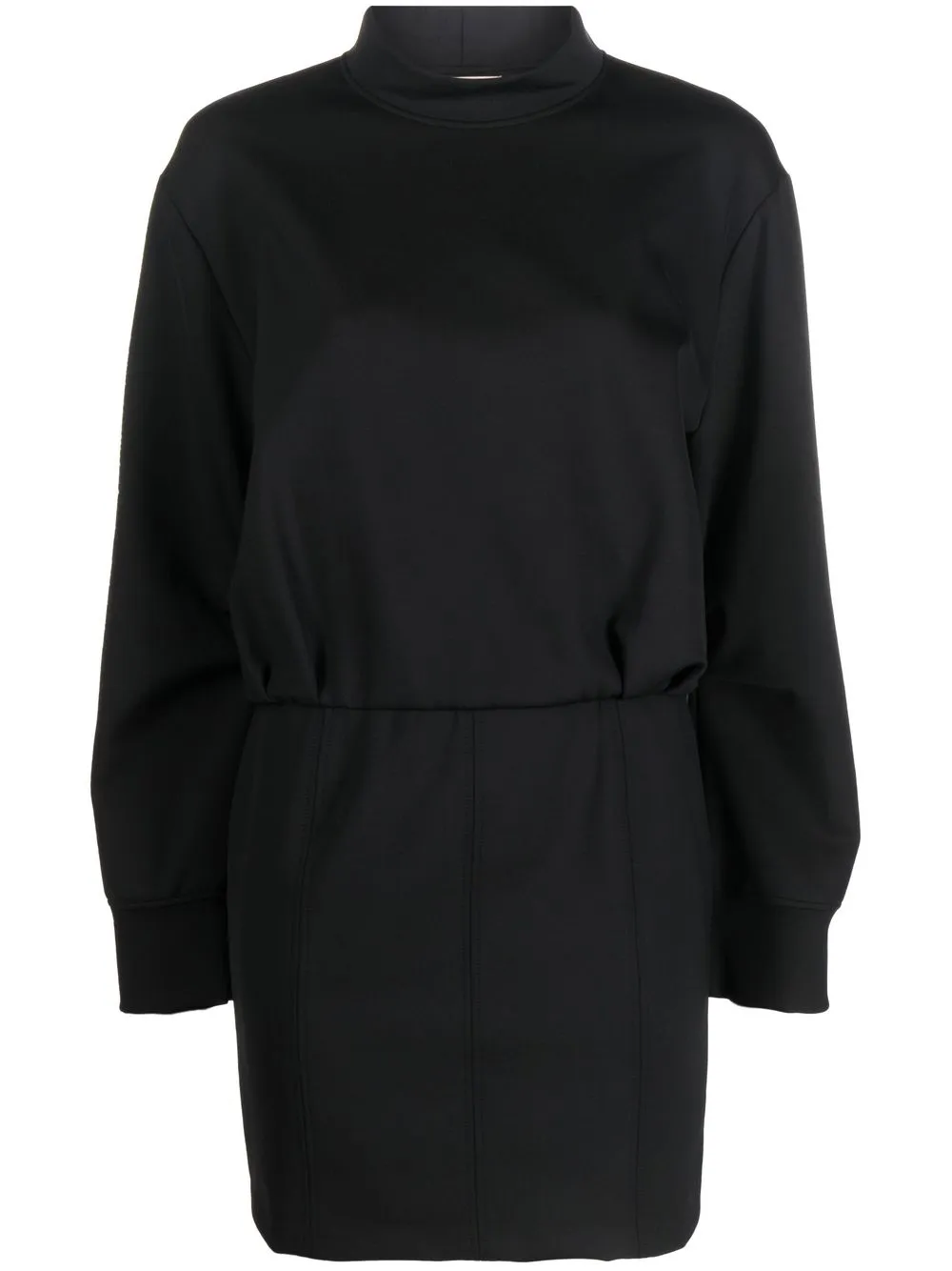 

Semicouture vestido estilo sudadera con cuello falso - Negro