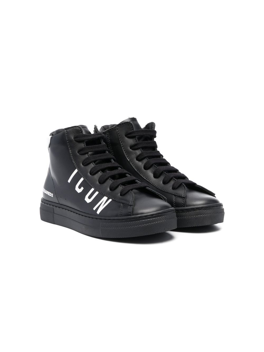 

Dsquared2 Kids tenis altos con logo Icon estampado - Negro