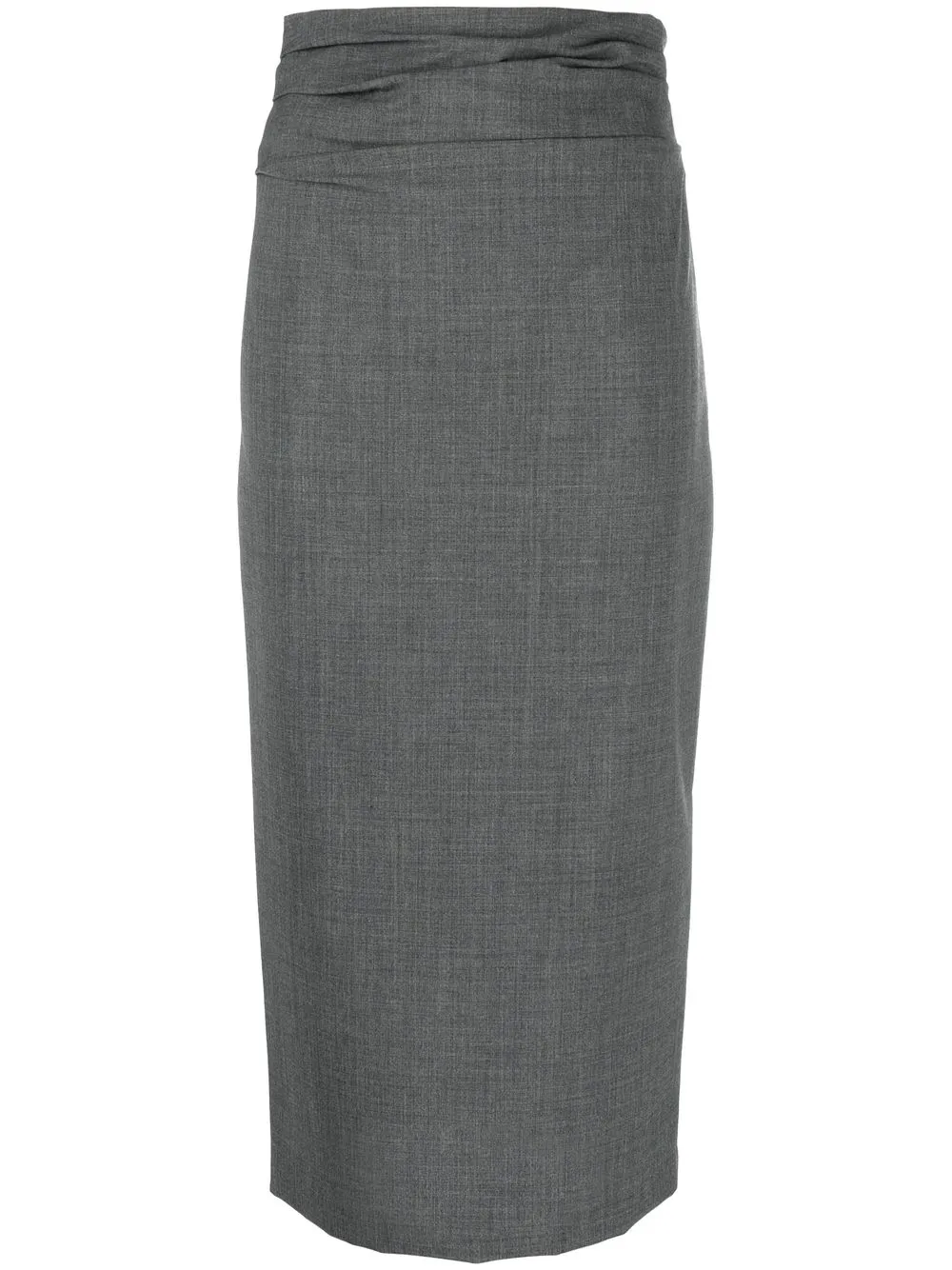 

Semicouture falda midi fruncida - Gris