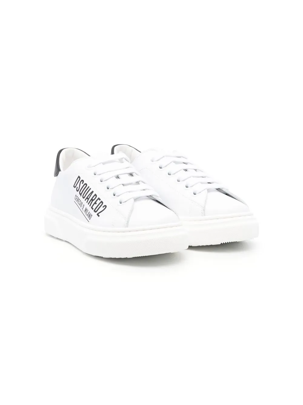 

Dsquared2 Kids logo-print leather sneakers - White