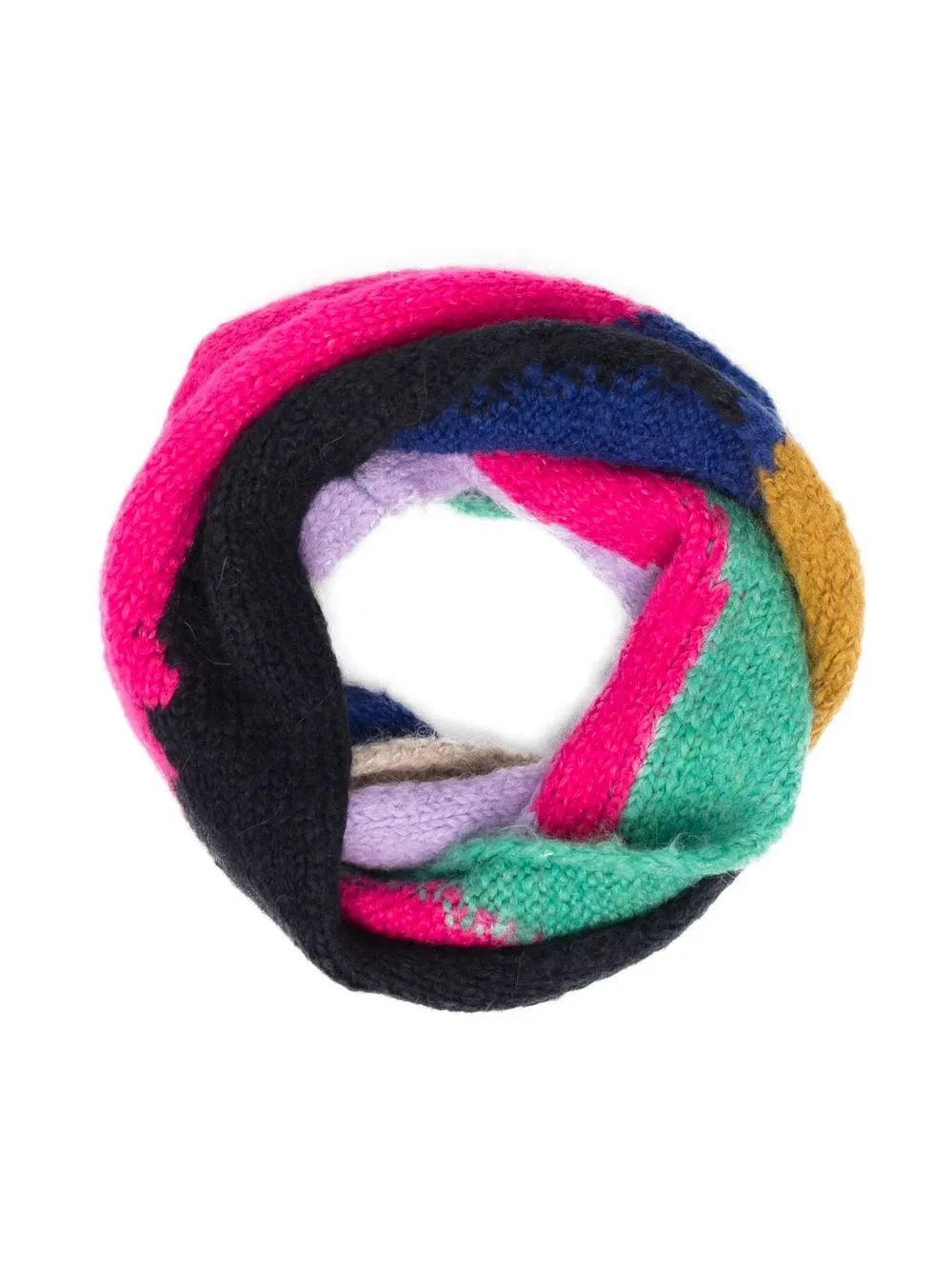 

Bobo Choses colour-block knitted scarf - Purple