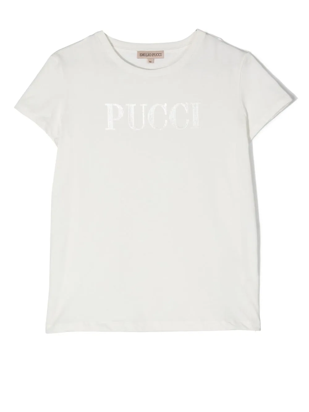 

PUCCI Junior logo-print detail T-shirt - White