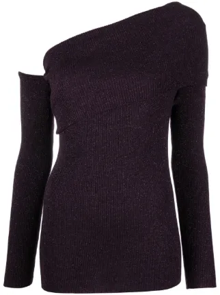 Louis Vuitton Purple and Black Fine Knit Long Sleeve Jumper with