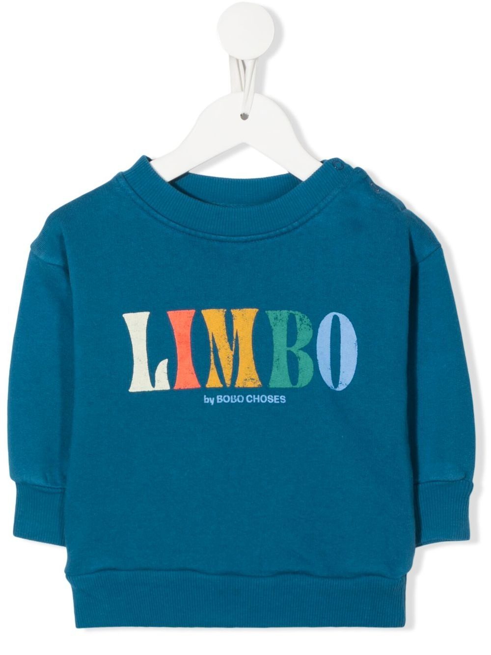 Bobo Choses distressed-effect slogan sweatshirt - Blue