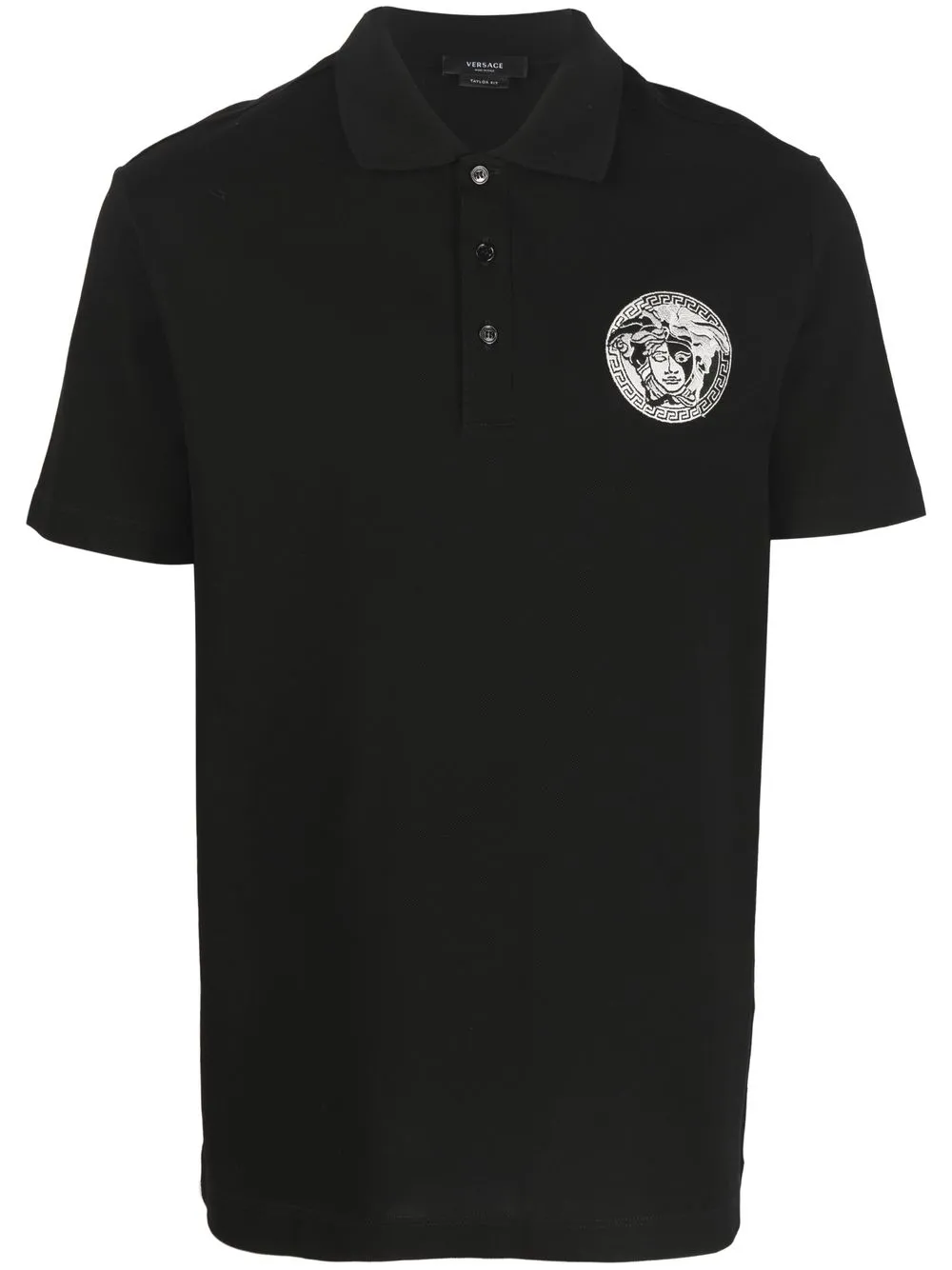 

Versace playera tipo polo con bordado Medusa - Negro