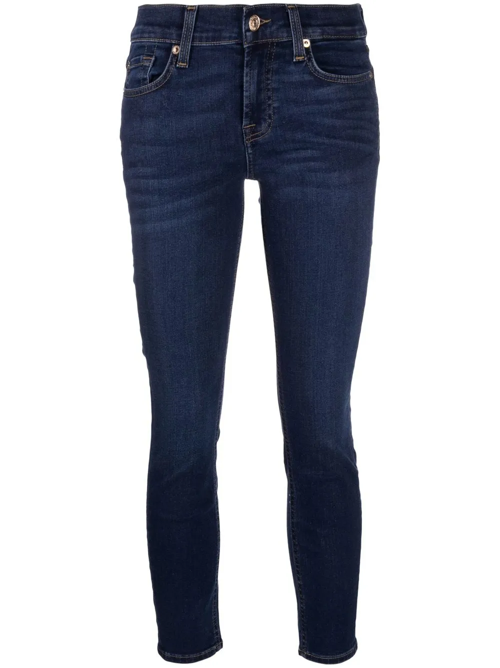 

7 For All Mankind skinny jeans con tiro medio - Azul