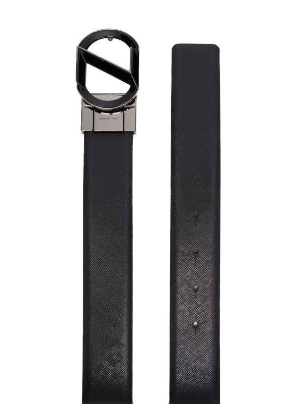 reversible logo-buckle belt