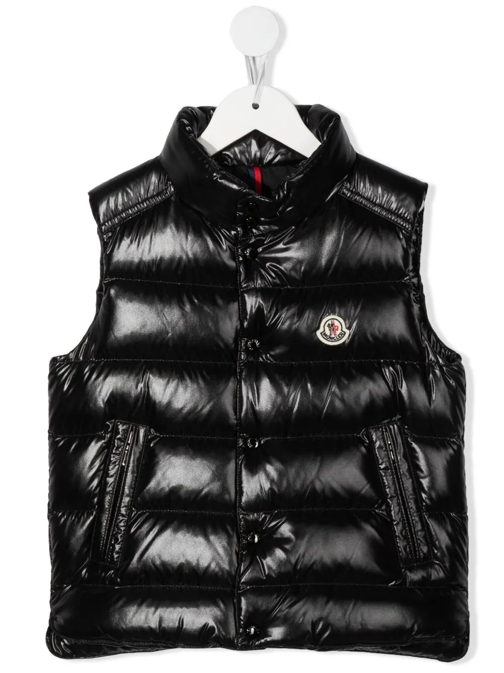 

Moncler Enfant logo-patch padded gilet - Black