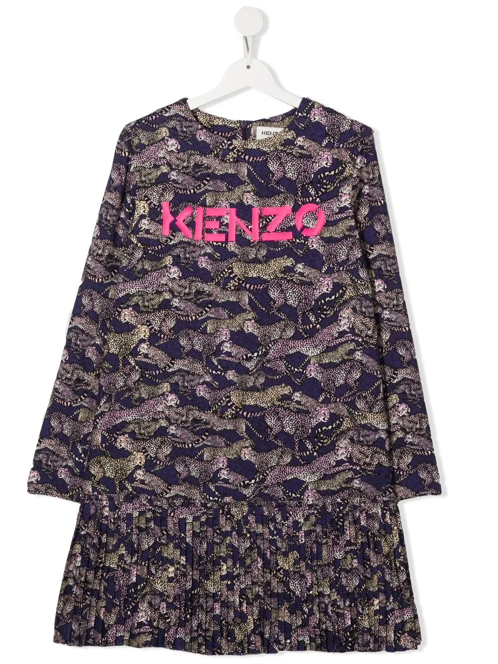 

Kenzo Kids vestido con estampado de guepardo - Morado