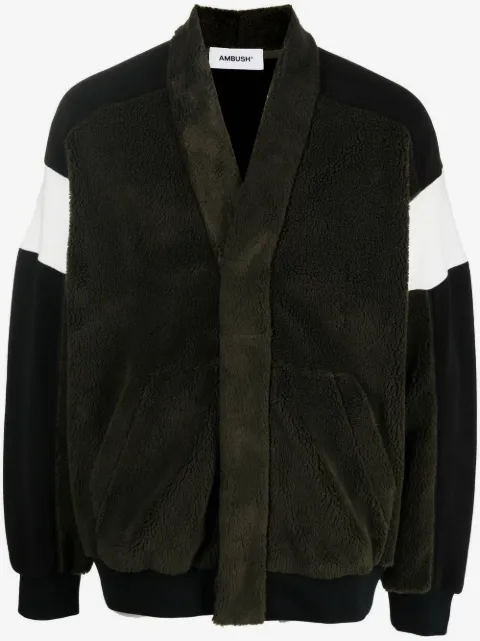 AMBUSH stripe-detail V-neck jumper