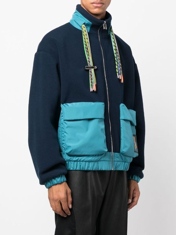 AMBUSH colour-block Fleece Jacket - Farfetch