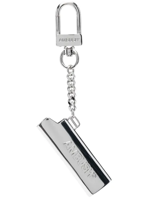AMBUSH Lighter Case logo-engraved keyring 