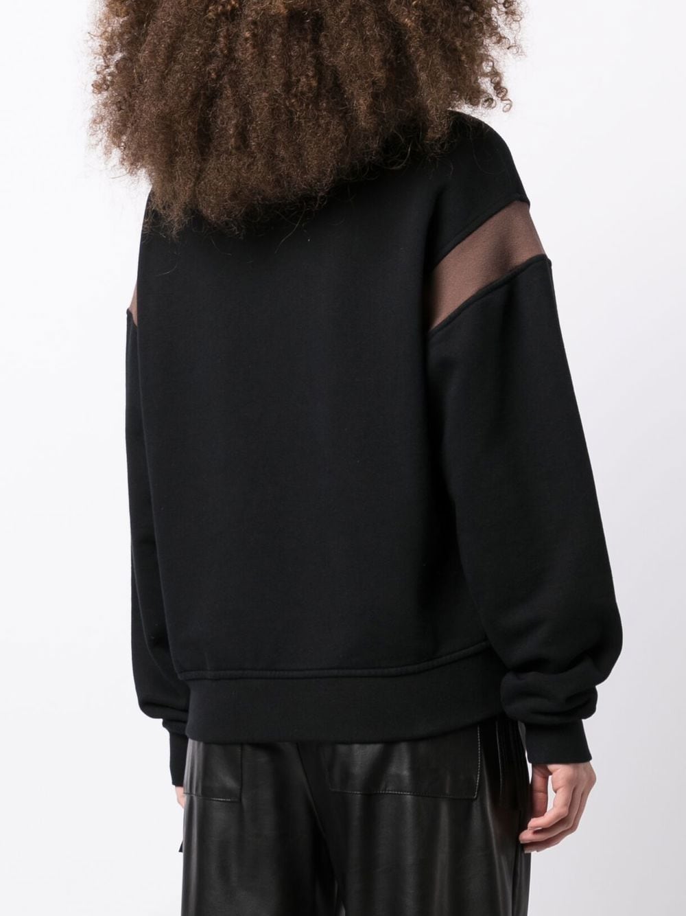 Shop Ambush Collegiate-print Patchwork Sweatshirt In Black Valiant Poppy