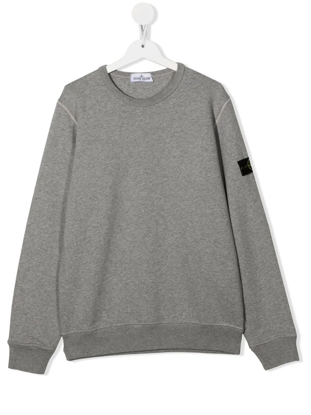 

Stone Island Junior suéter con parche del logo - Gris