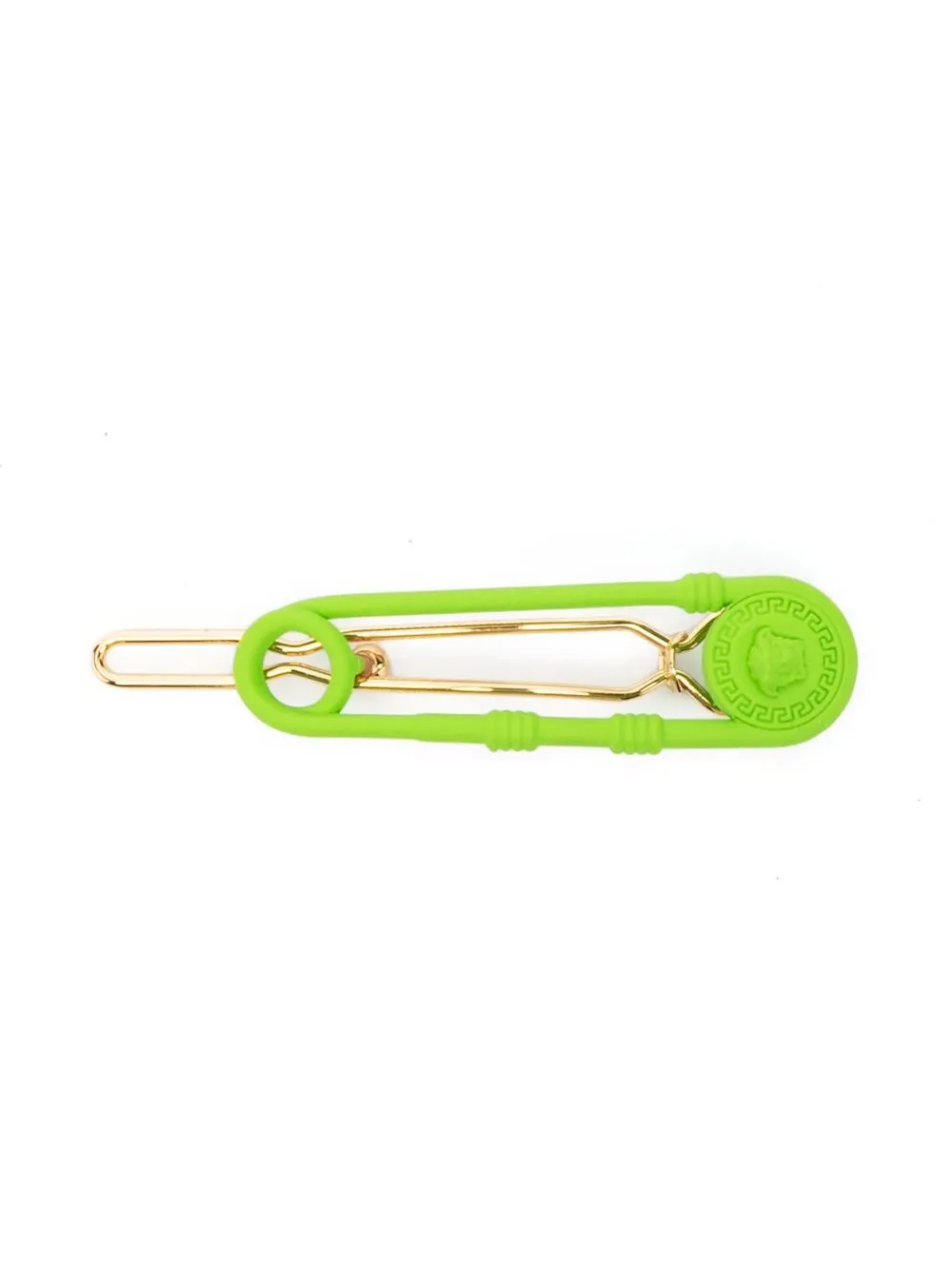 

Versace Kids Medusa-embellished hair clip - Green