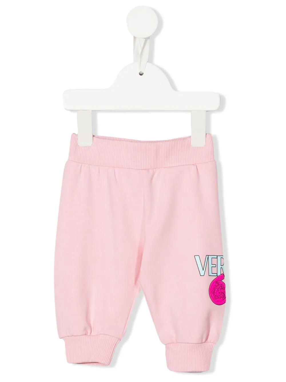 Versace Kids pants con logo estampado - Rosado