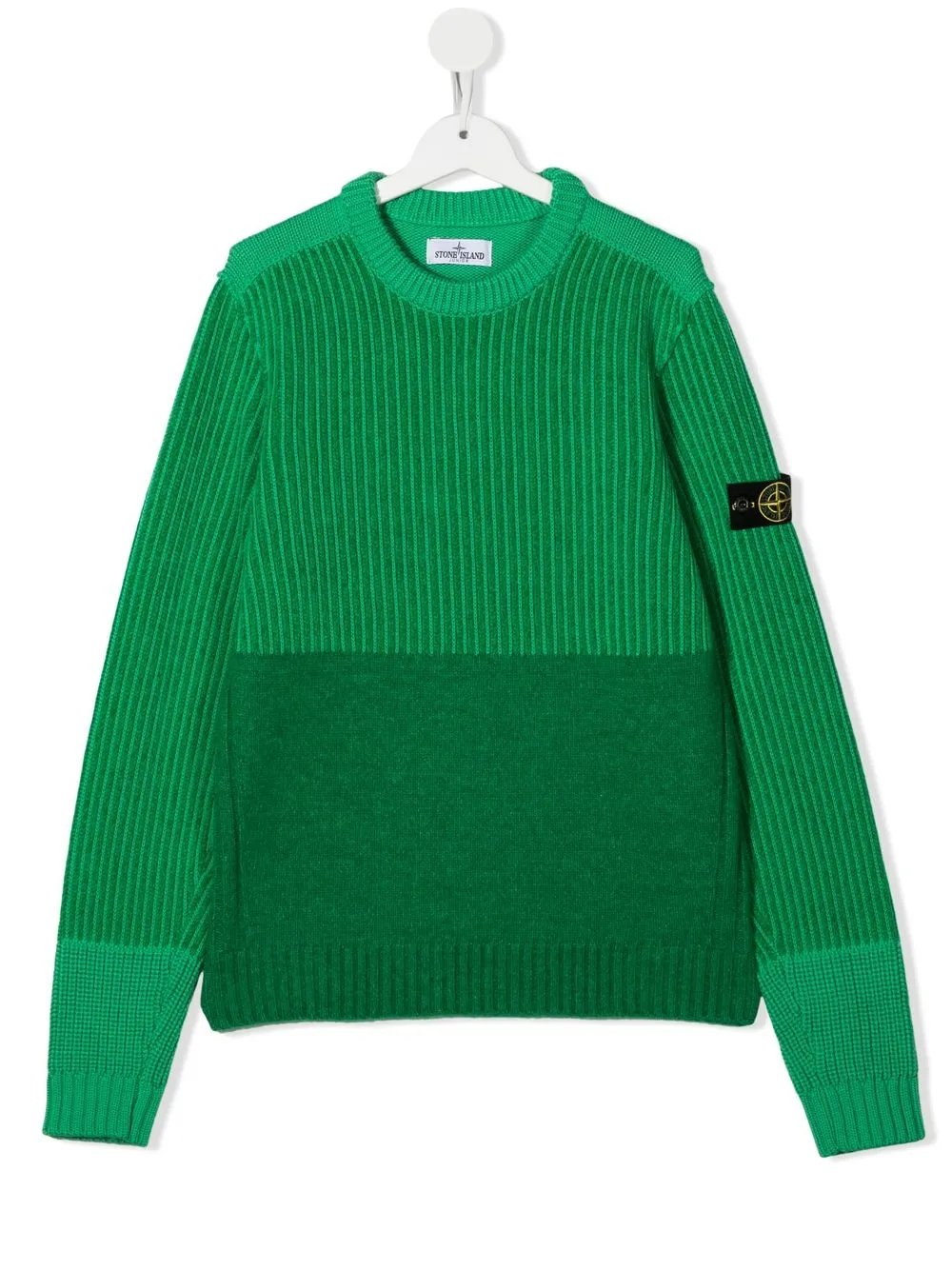 

Stone Island Junior suéter con parche del logo - Verde