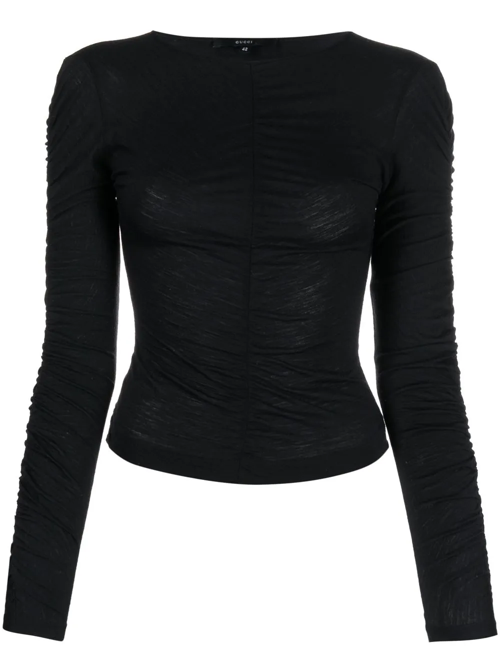 

Gucci Pre-Owned 2000s ruched long-sleeved top - Black