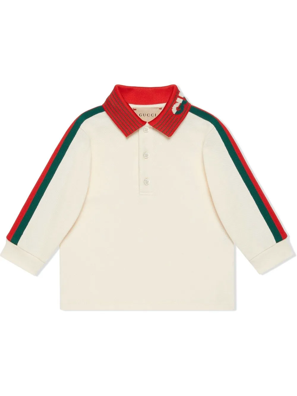 

Gucci Kids playera tipo polo con Web en intarsia - Neutro