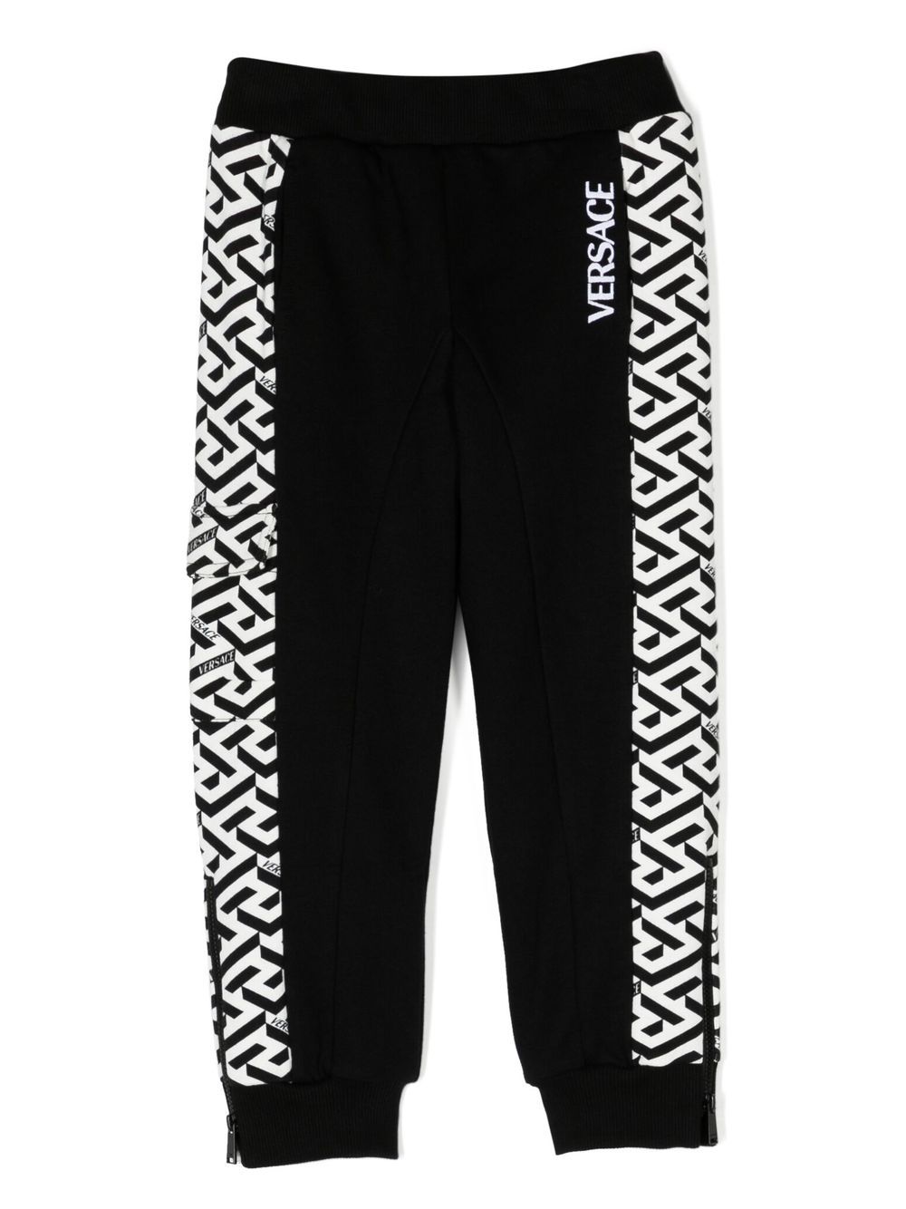 VERSACE GRECA-PATTERN TRACK-PANTS