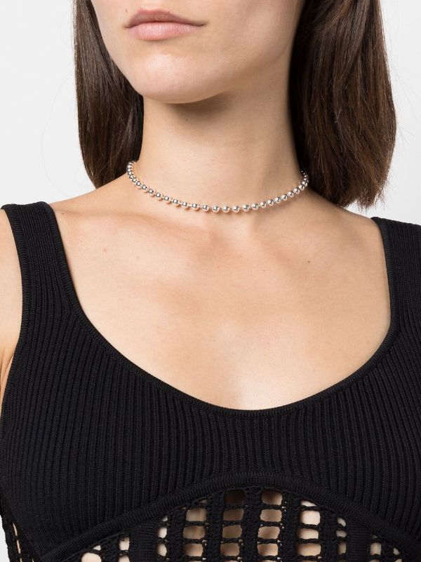 ambush silver ball chain choker