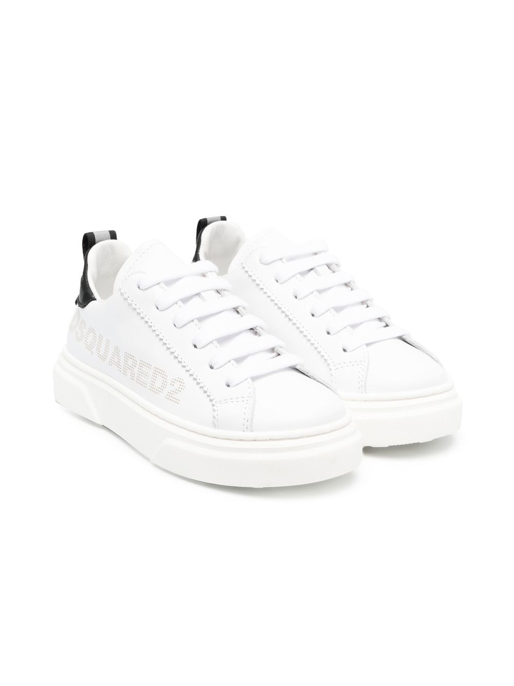 

Dsquared2 Kids tenis bajos con logo estampado - Blanco