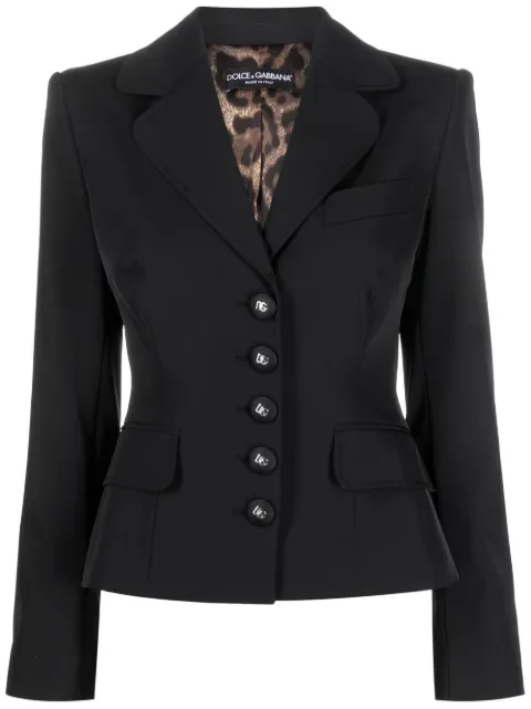Dolce & Gabbana logo-plaque button-fastening blazer