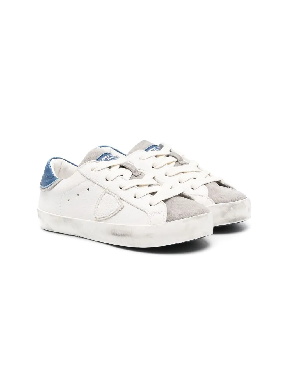 

Philippe Model Kids tenis bajos con agujetas - Blanco