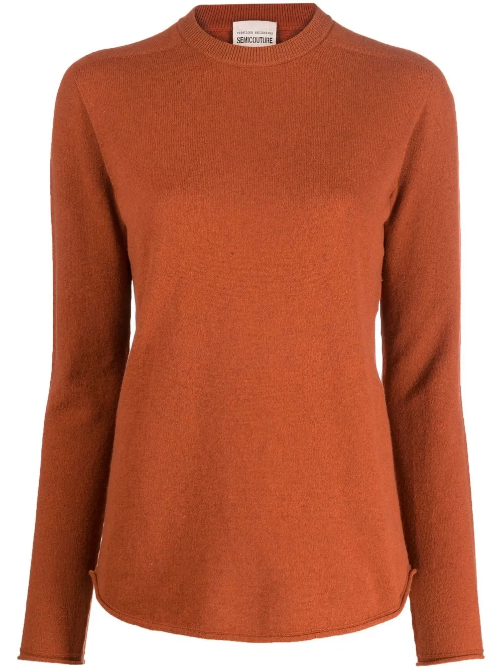 

Semicouture crew-neck cashmere-blend jumper - Orange