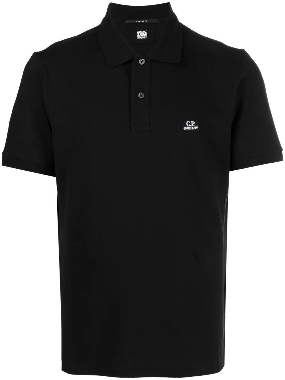 

C.P. Company playera tipo polo con parche del logo - Negro