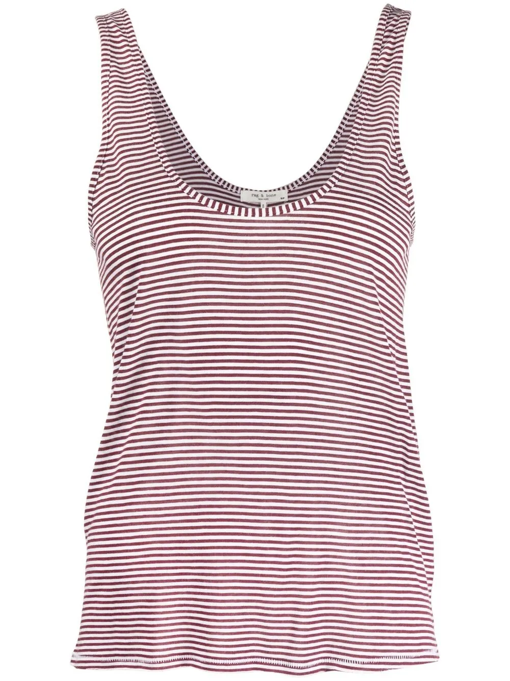 

rag & bone scoop-neck striped vest - Red