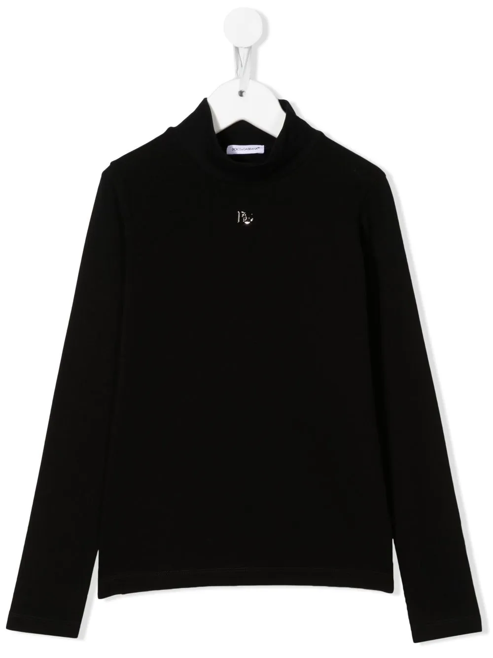 

Dolce & Gabbana Kids high-collar cotton cardigan - Black