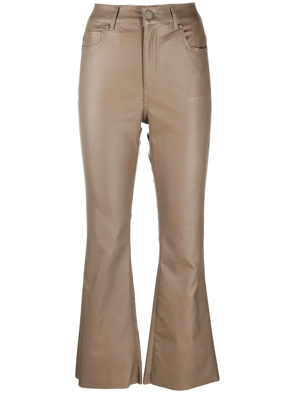 

Federica Tosi kick-flare ankle-length trousers - Brown