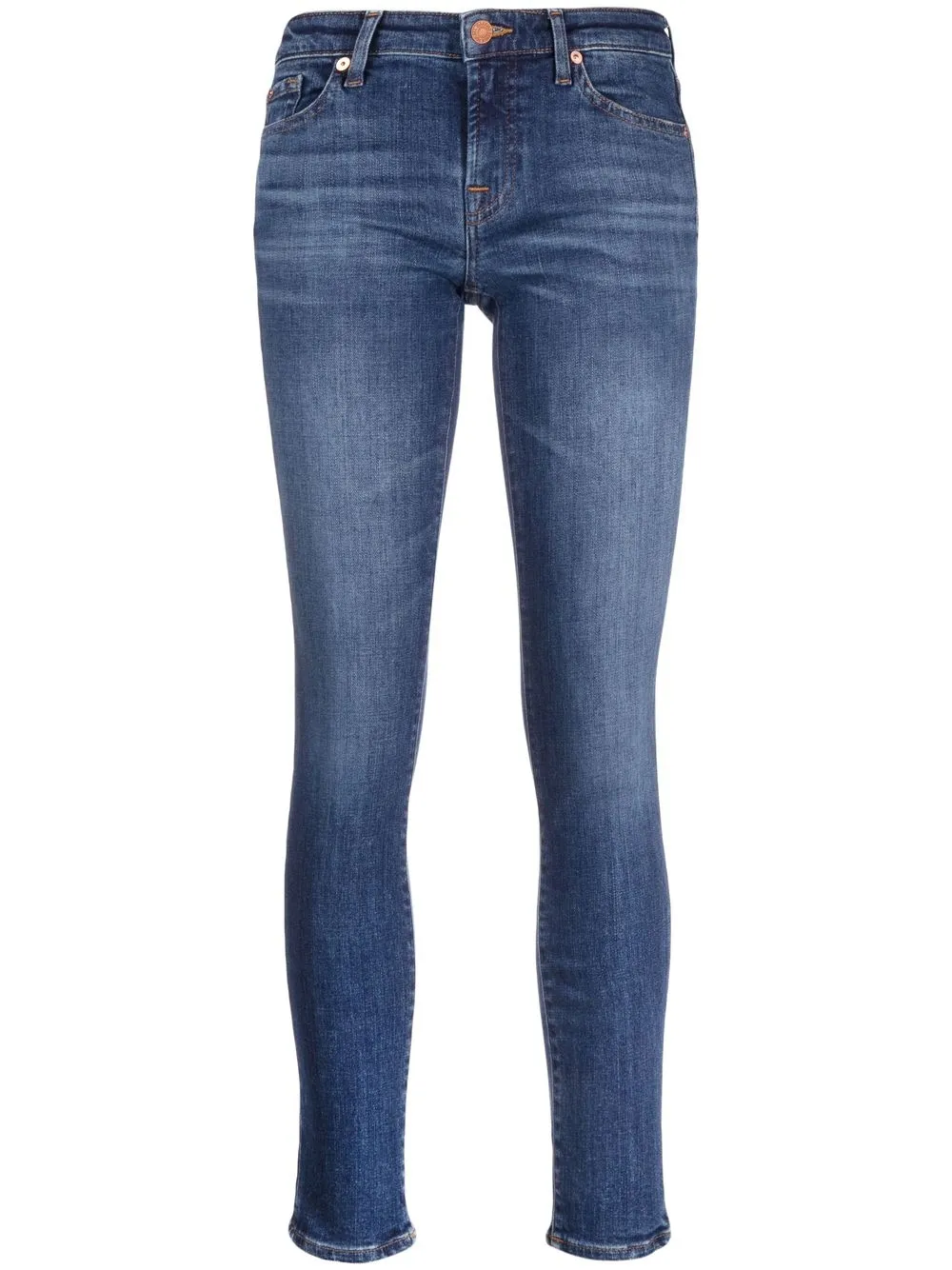 

7 For All Mankind skinny jeans con tiro medio - Azul