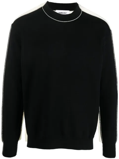 AMBUSH colour-block crew-neck jumper
