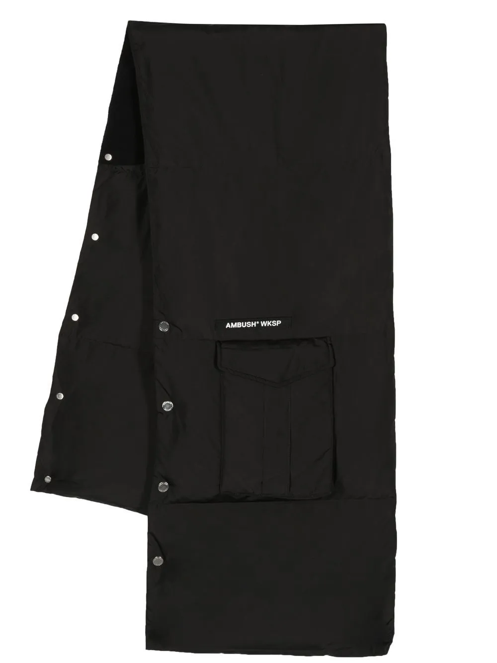 

AMBUSH logo-print padded scarf - Black