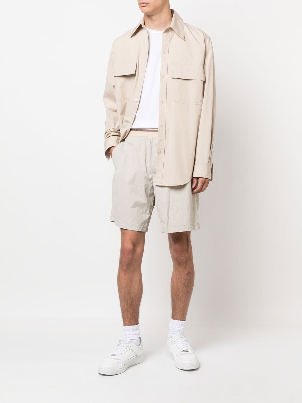 Helmut Lang Elastische shorts - Beige