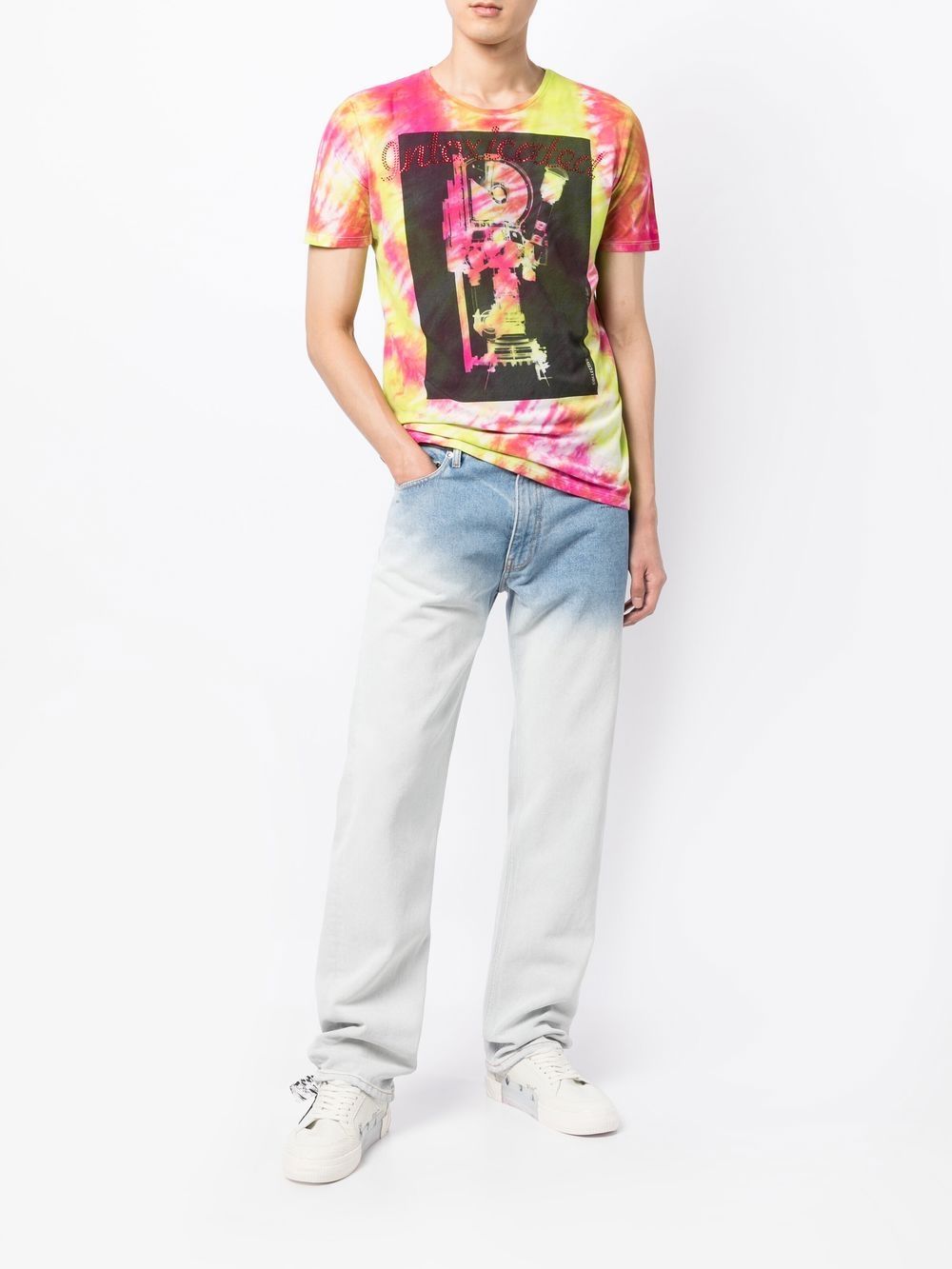 Stain Shade T-shirt met tie-dye print - Veelkleurig