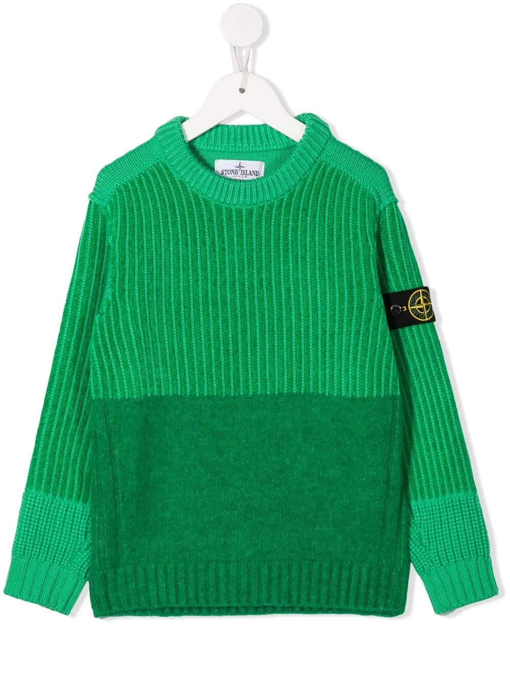 

Stone Island Junior suéter con parche de Compass - Verde