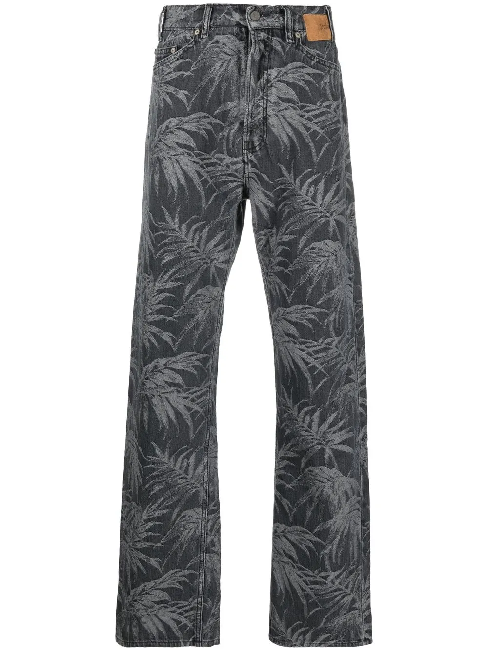 

Palm Angels jeans rectos con palmeras estampadas - Gris